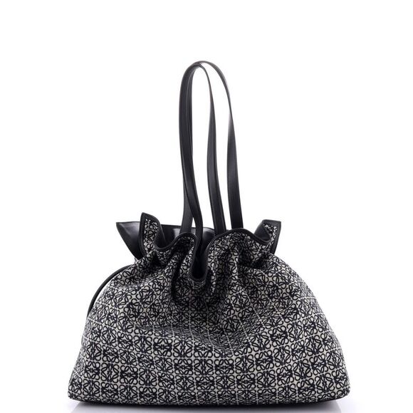Loewe Flamenco Knot Bag Embroidered Anagram Jacquard XL Blue - Picture 3 of 6